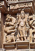 Khajuraho - Jain complex, Parsvanatha temple, Agni One of the dikpalas or directional guardian 